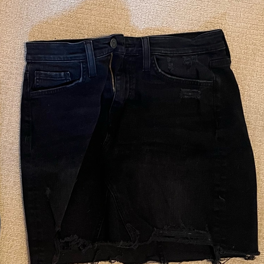 black jean skirt